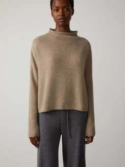 Women LISA YANG Sweaters^The Sandy Sweater | Mock Neck Cashmere Sweater